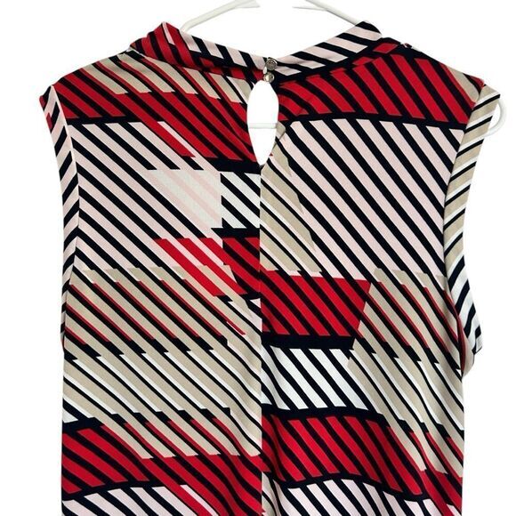 Tommy Hilfiger Women's Printed Knot Neck Shell Blue Size Large‎ - Picture 10 of 12